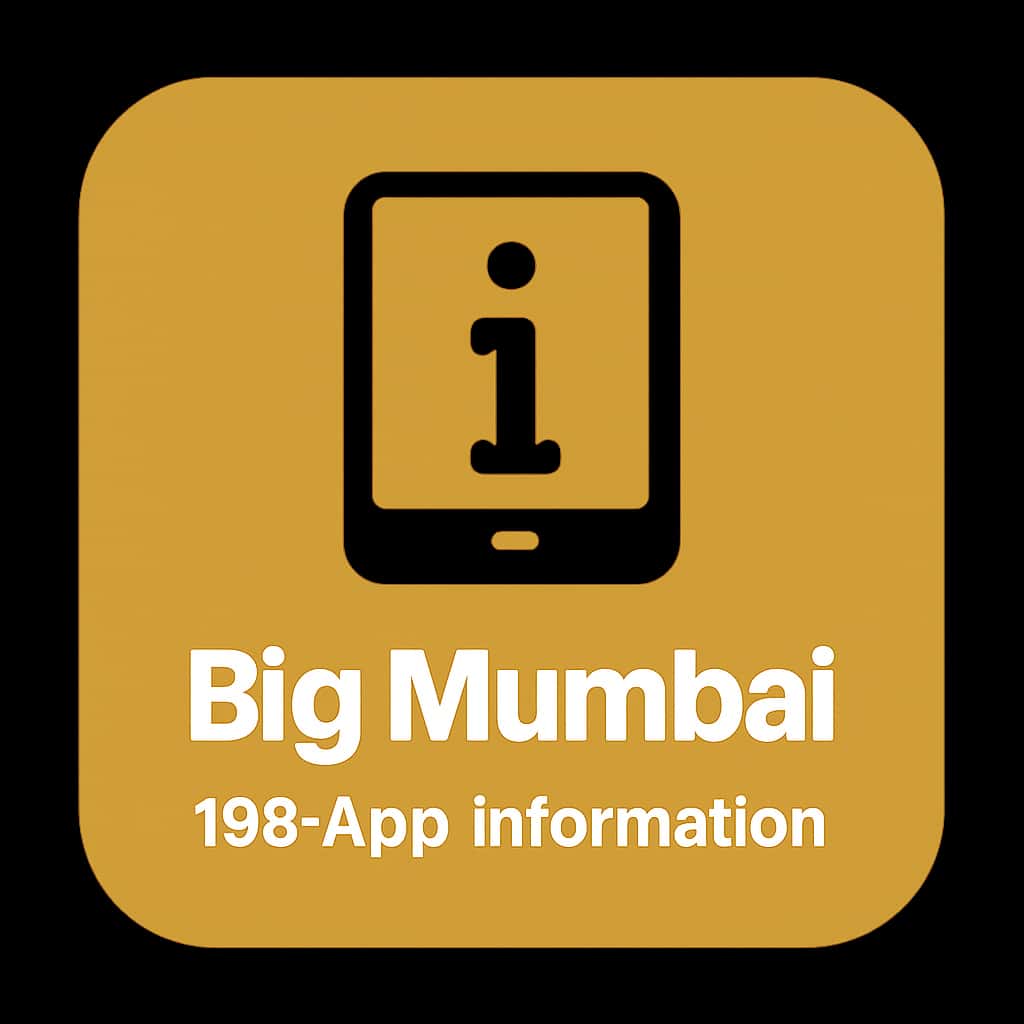 An icon representing the Big Mumbai iOS App Information, emphasizing clarity and professionalism.