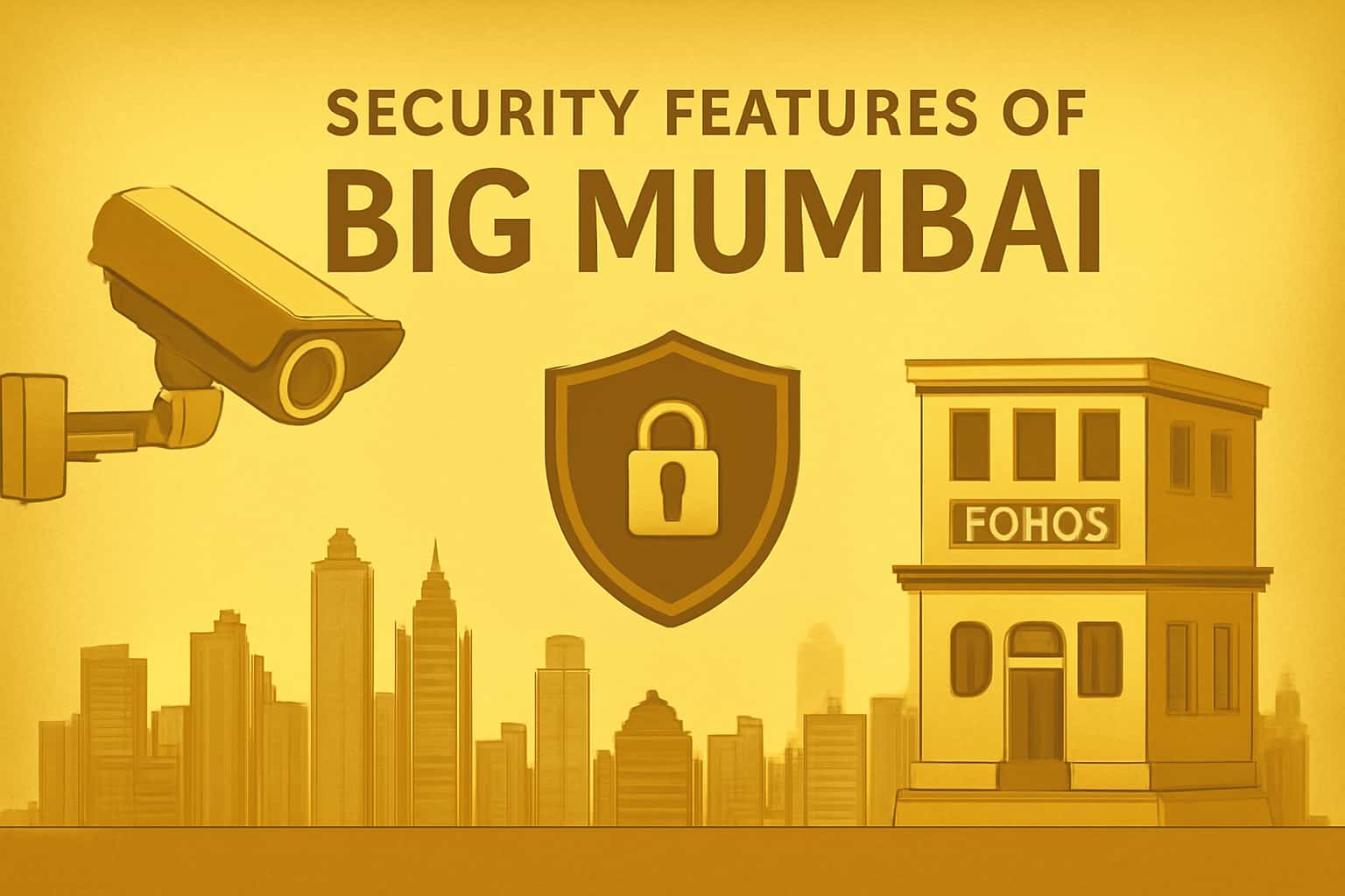 A futuristic representation of the security features associated with Big Mumbai.
