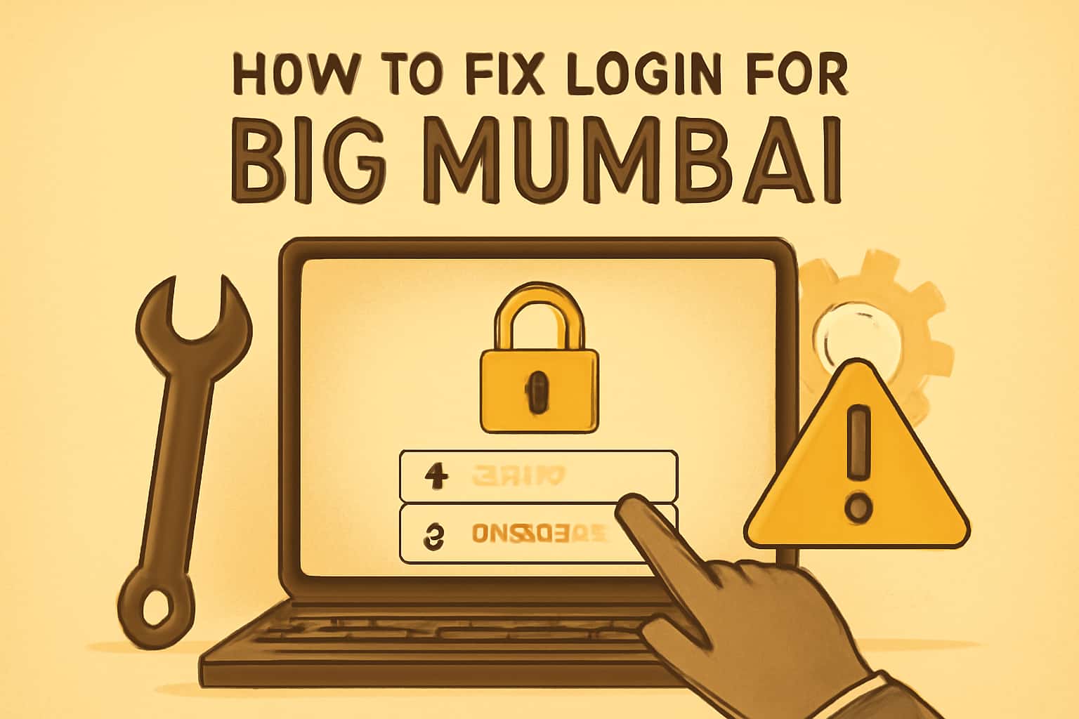A neutral scene illustrating troubleshooting for Big Mumbai login with key details clearly presented.