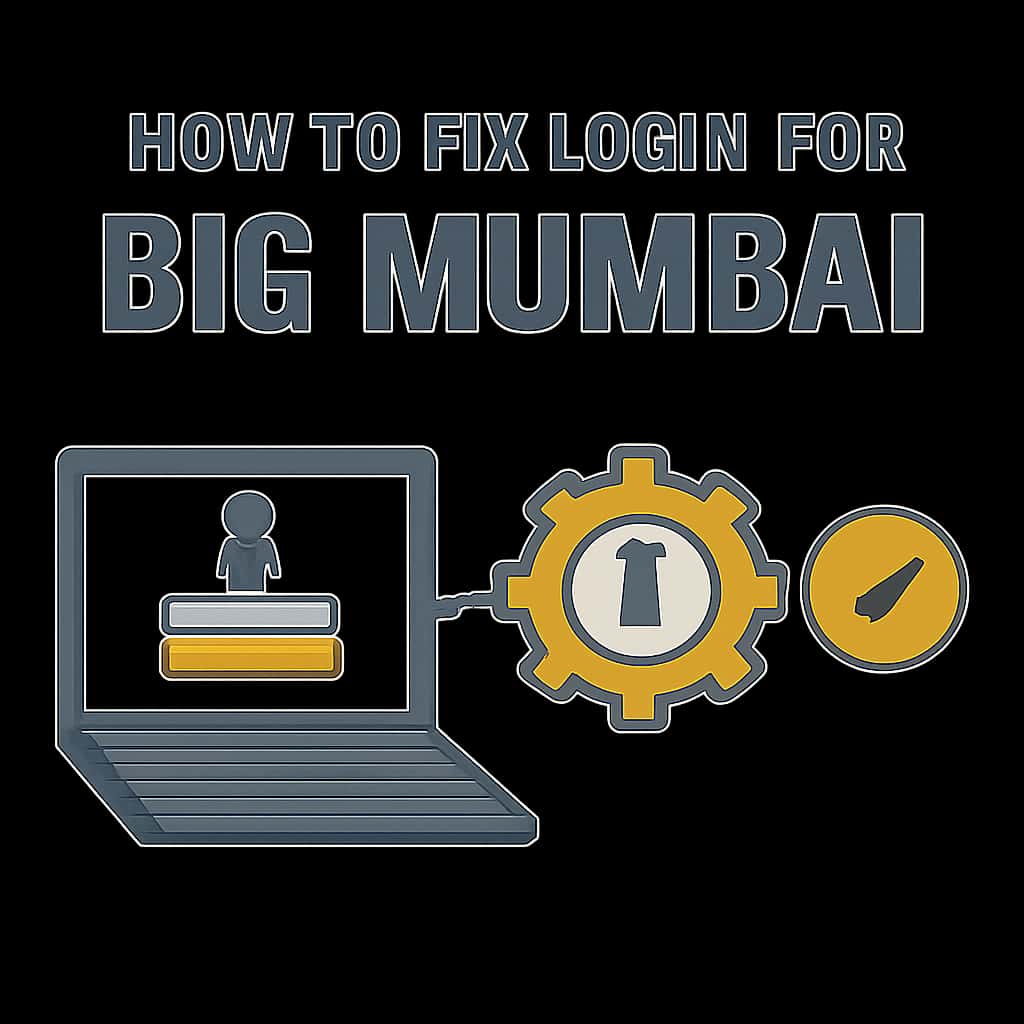 An educational diagram providing insights on solving login issues for Big Mumbai.