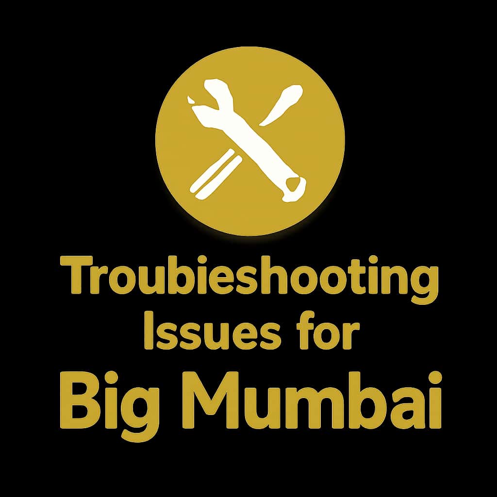 A badge symbolizing support for troubleshooting issues with Big Mumbai.