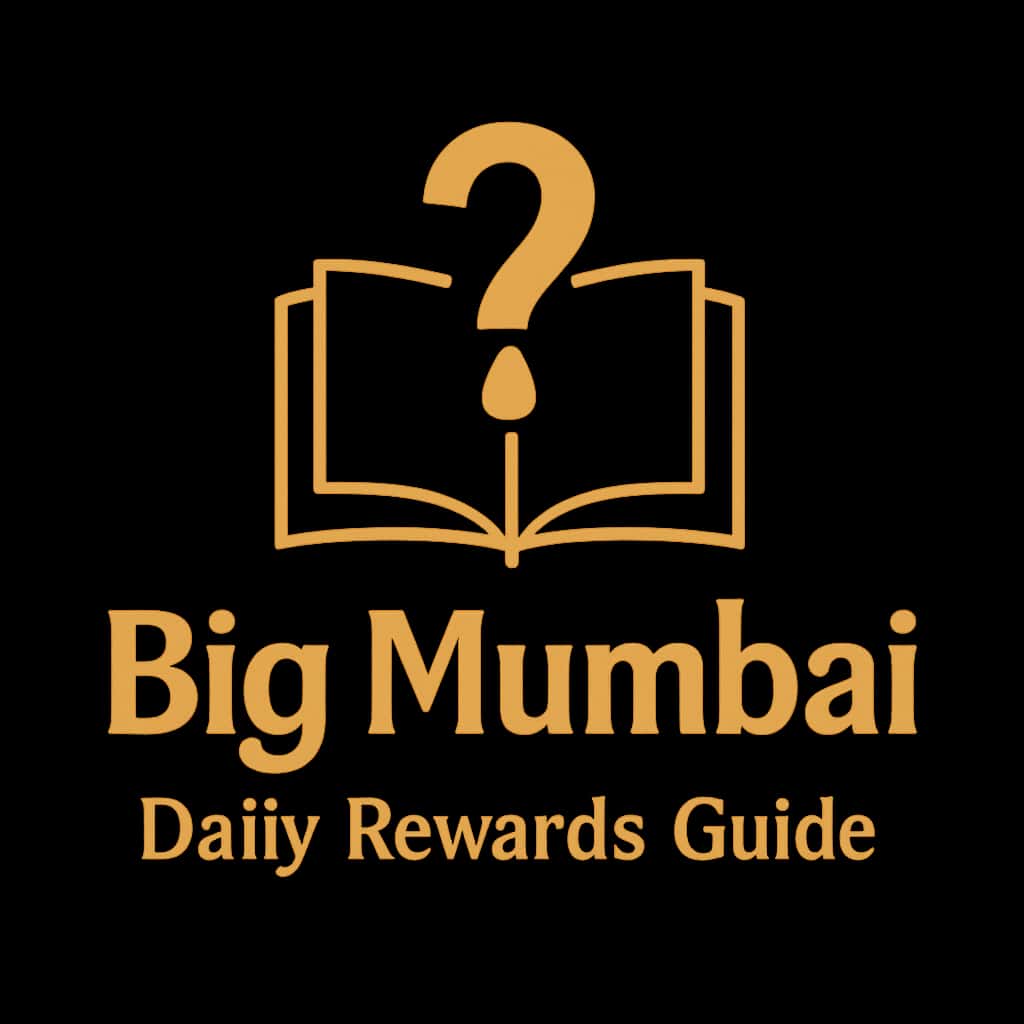 A square badge design for Big Mumbai Daily Rewards Guide.